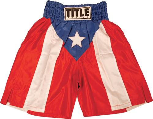 Title Boxing Puerto Rico Flag Stock Boxing Trunks